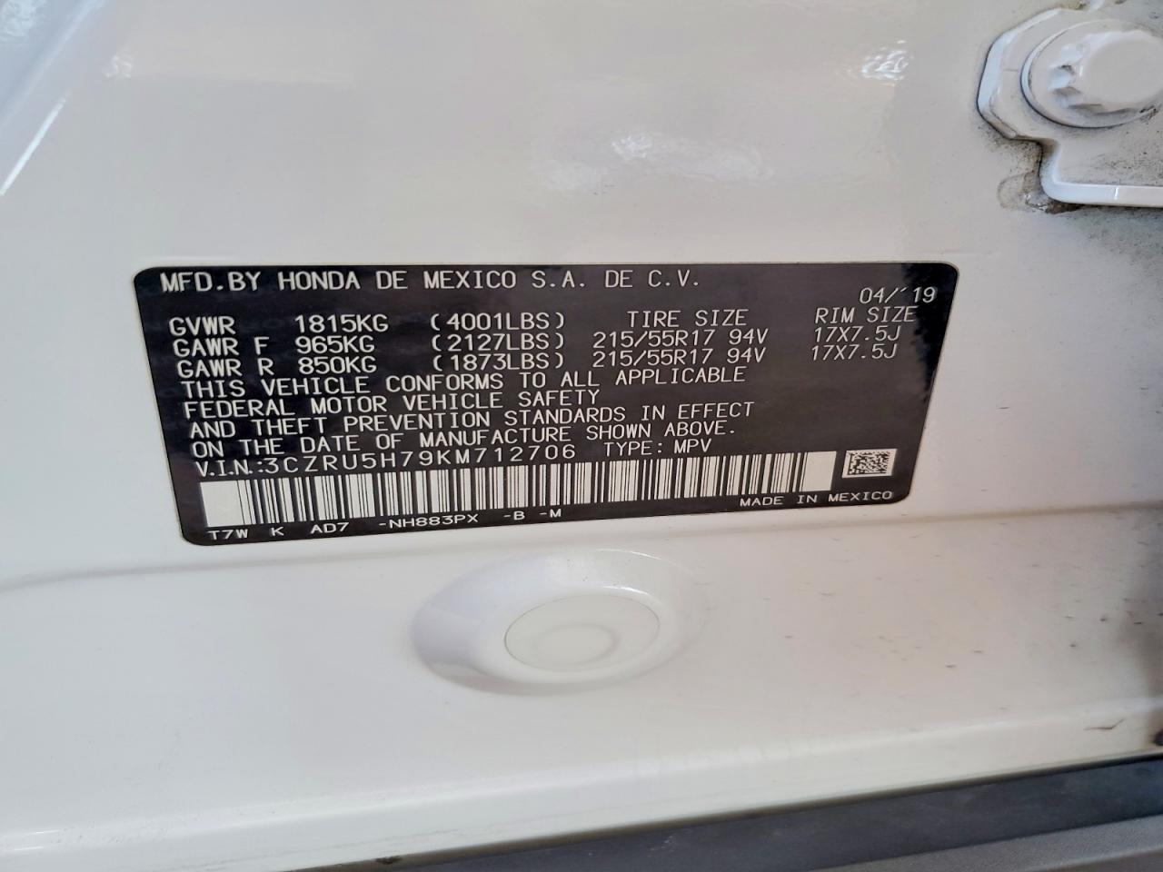 Honda HR-V Exl