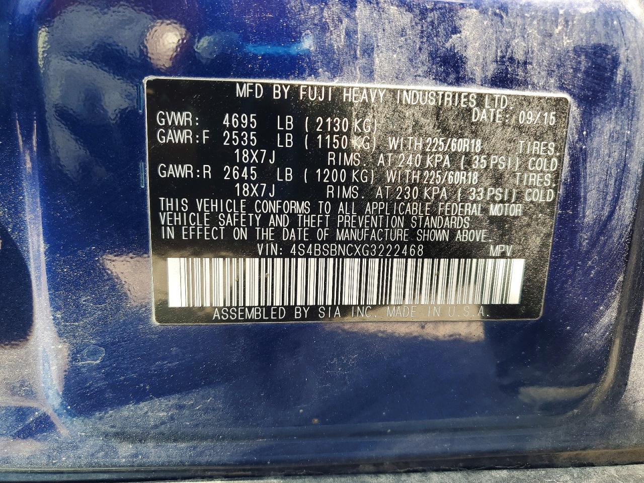 Subaru Outback 2.5i Limited