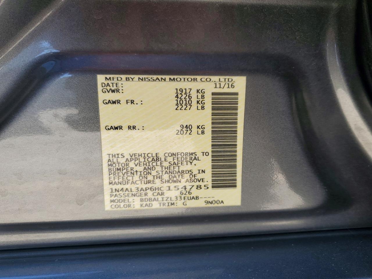Nissan Altima 2.5 Sv
