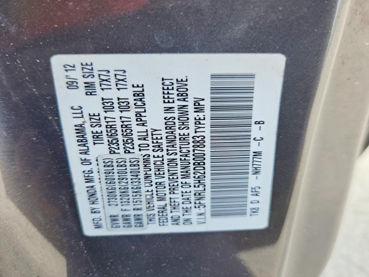 Honda Odyssey Exl