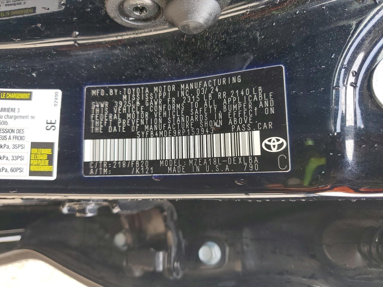Toyota Corolla Le