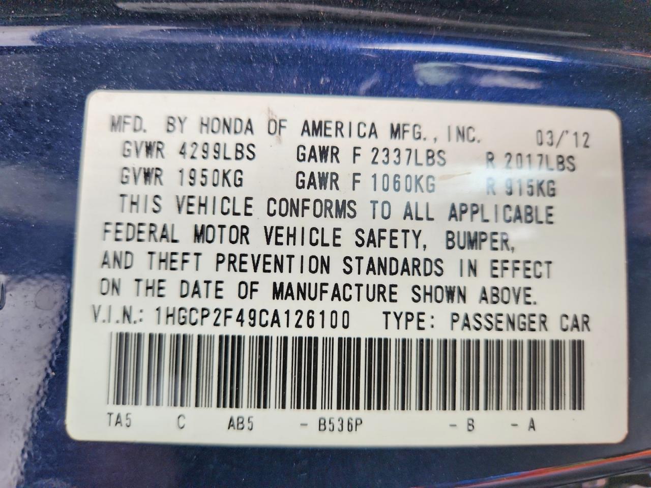 Honda Accord Lxp