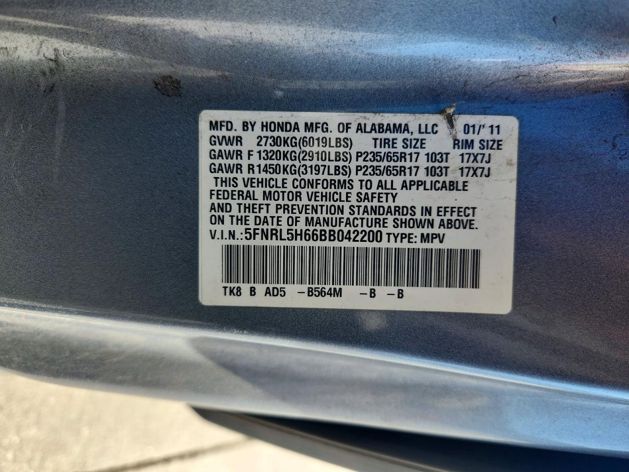 Honda Odyssey Exl