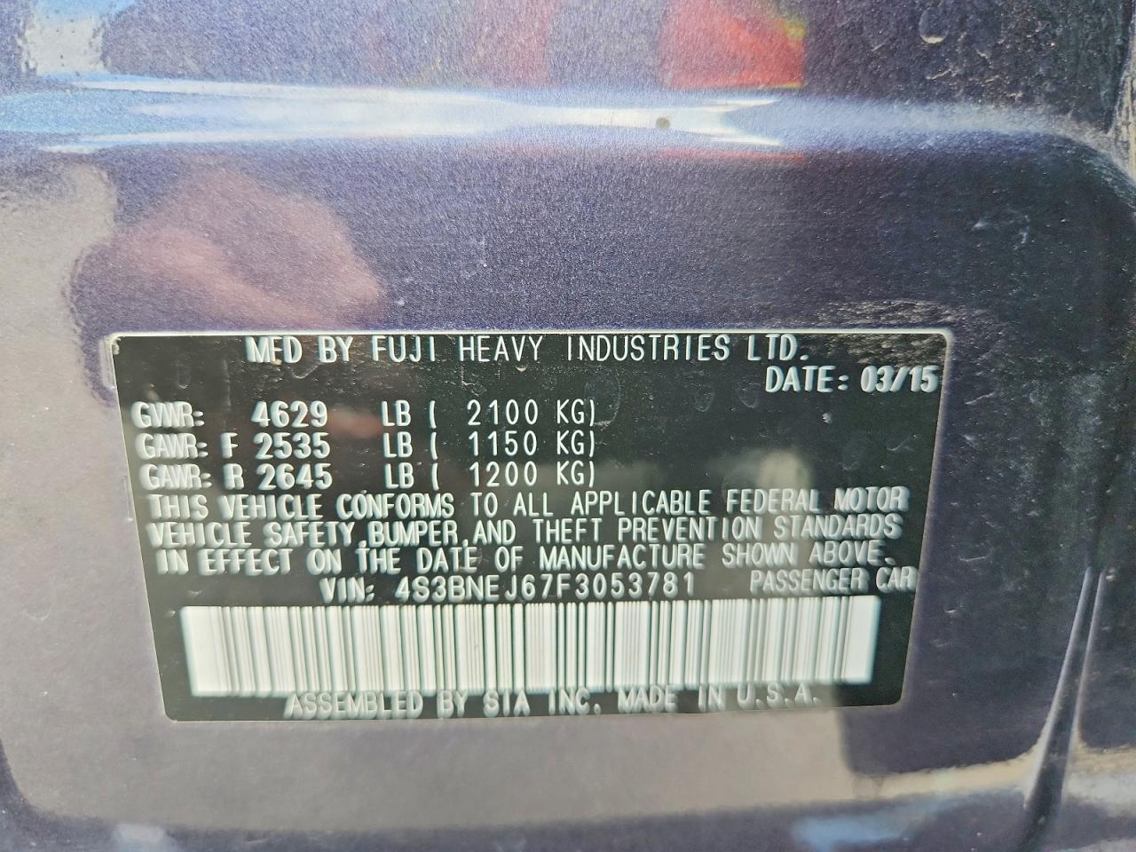 Subaru Legacy 3.6r Limited