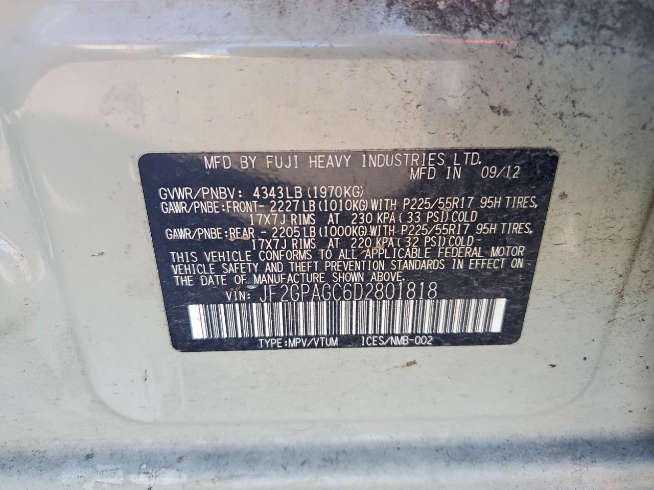 Subaru Xv 2.0 Limited
