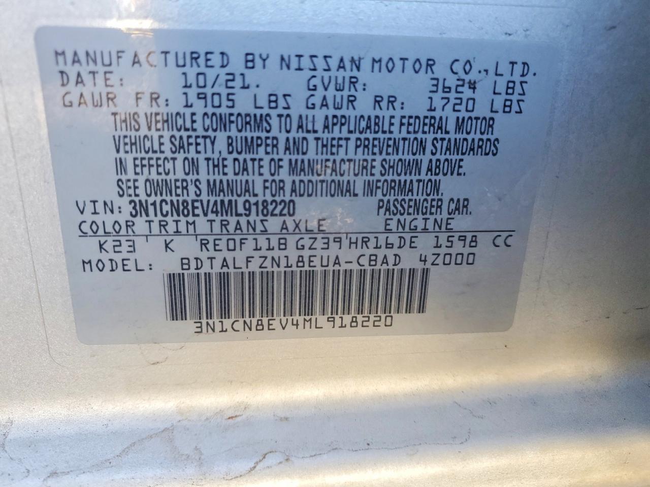 Nissan Versa Sv