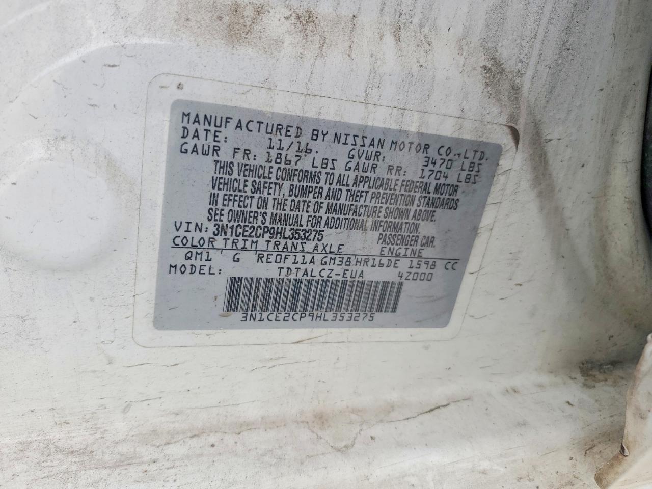 Nissan Versa S Plus