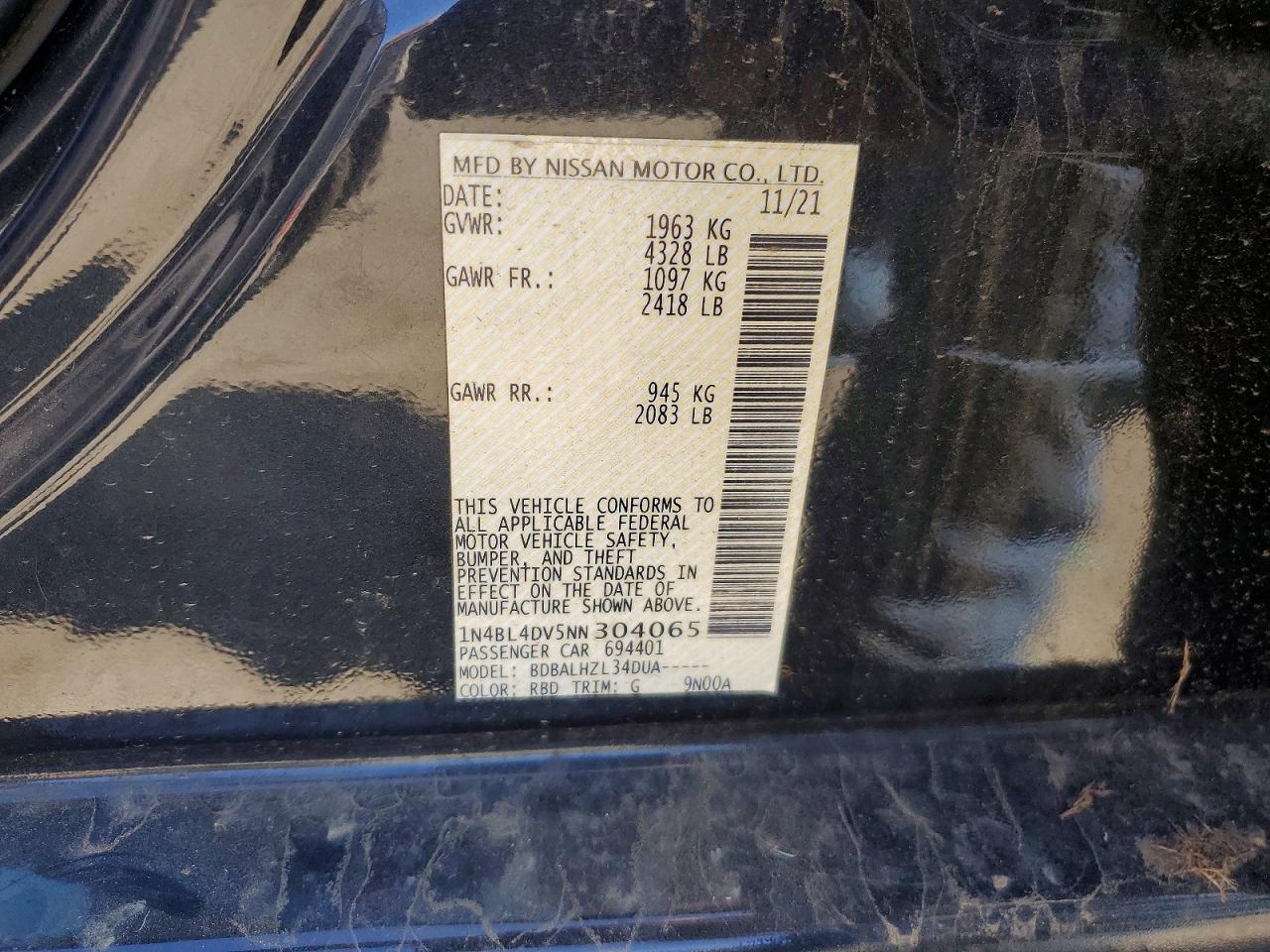 Nissan Altima 2.5 Sv