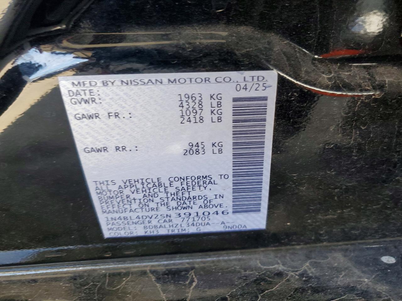 Nissan Altima Sv