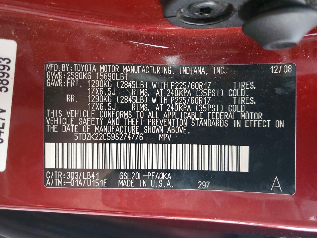 Toyota Sienna Xle