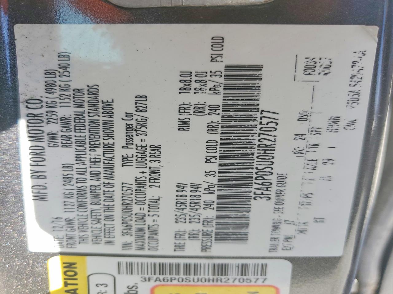 Ford Fusion Titanium Phev
