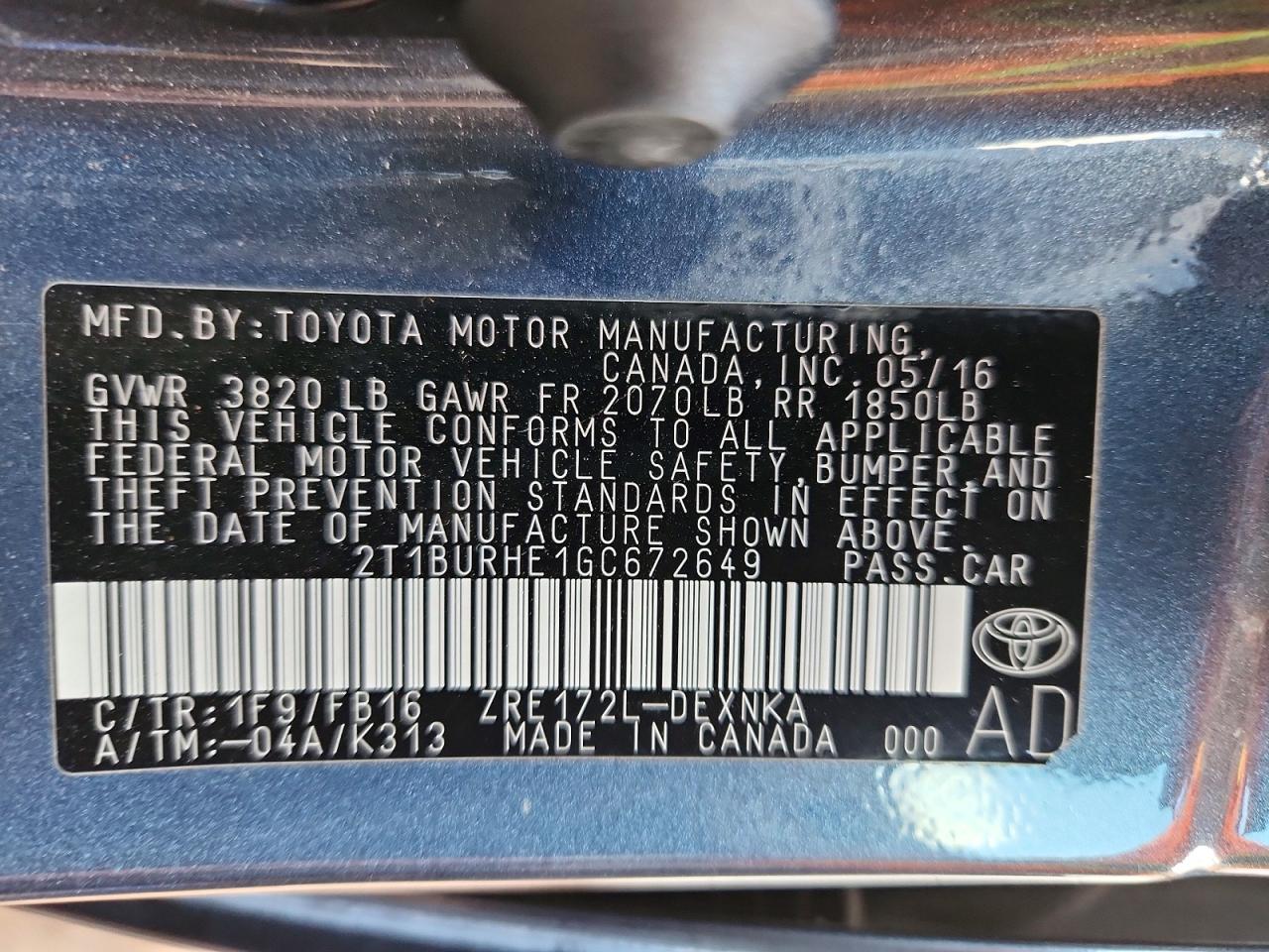 Toyota Corolla Le
