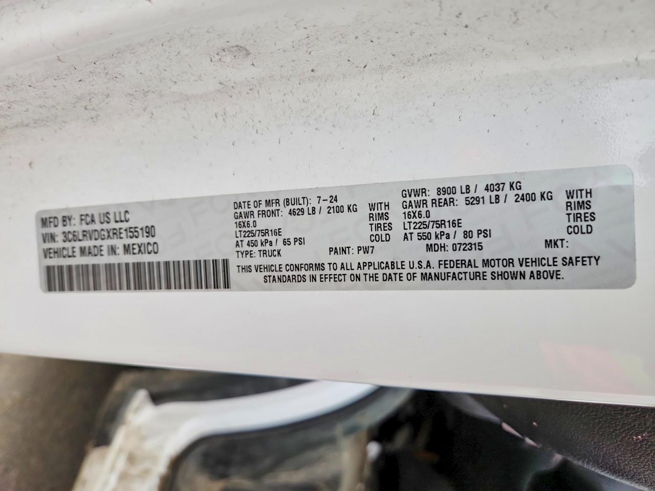 Ram Promaster 2500 High