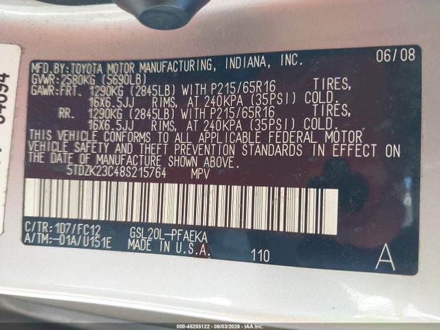 Toyota Sienna Le