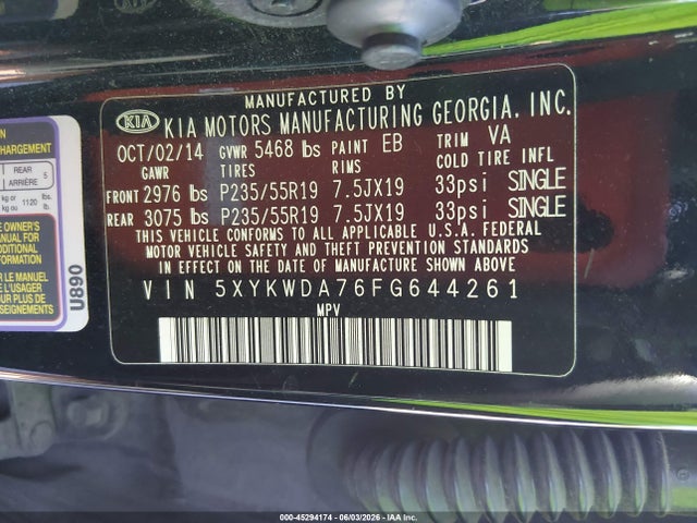 Kia Sorento Limited V6
