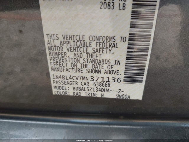 Nissan Altima Sr Fwd