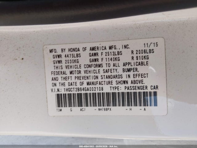 Honda Accord Ex-l V-6
