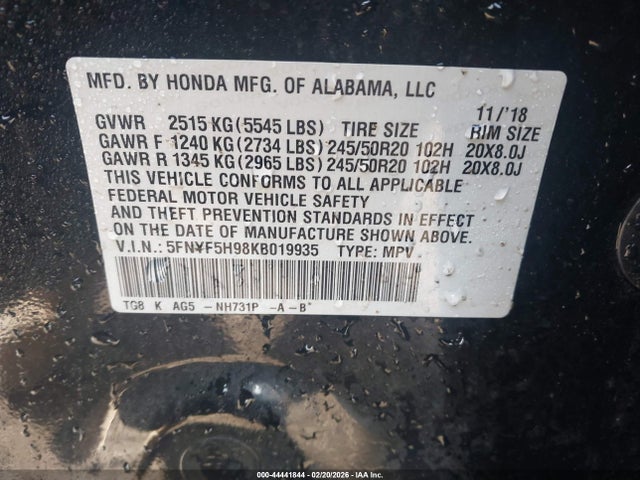 Honda Pilot Touring