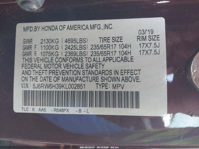 Honda CR-V Lx