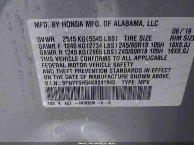 Honda Pilot Ex-l