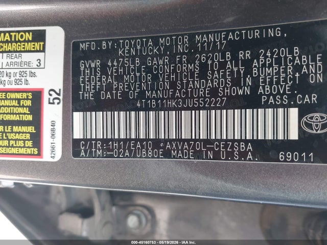 Toyota Camry Se