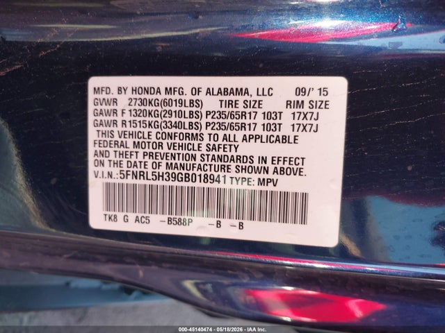 Honda Odyssey Se