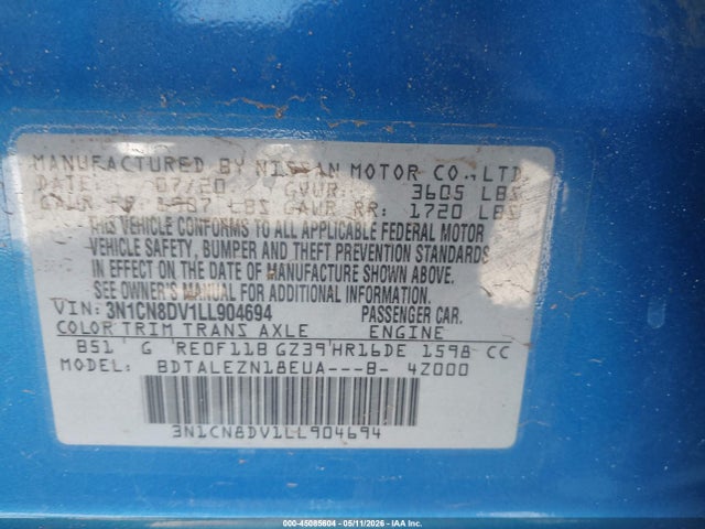 Nissan Versa S Xtronic Cvt