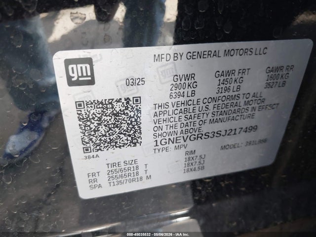Chevrolet Traverse Awd Lt