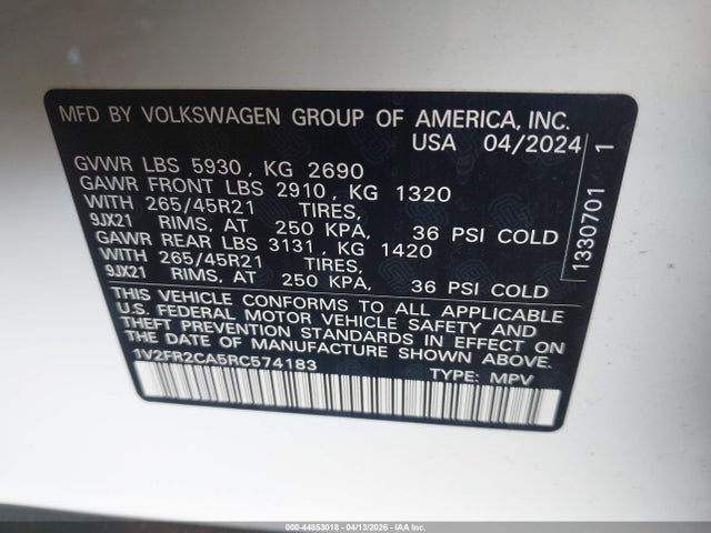 Volkswagen Atlas 2.0t Sel Premium R-line