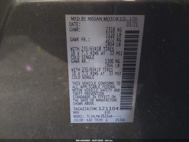 Nissan Murano S Fwd