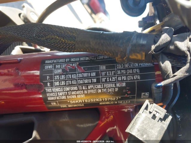 Indian Motorcycle Co. Ftr 1200 S Race Replica