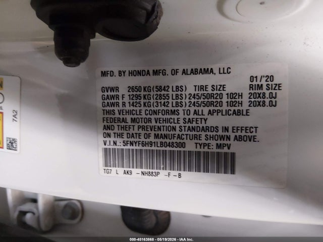 Honda Pilot Awd Touring 8 Passenger