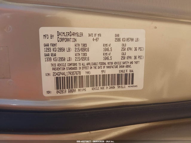 Dodge Grand Caravan Sxt