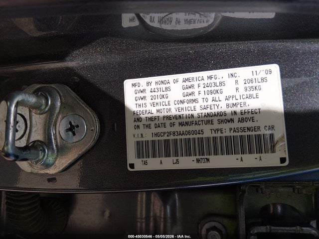 Honda Accord 2.4 Ex-l