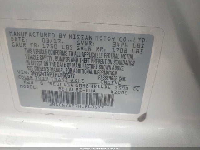 Nissan Versa 1.6 Sv