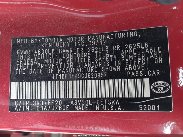 Toyota Camry Se Limited Edition