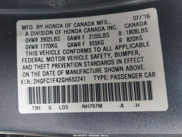 Honda Civic Ex-t