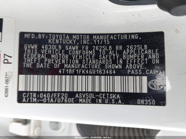 Toyota Camry Se