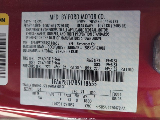 Ford Mustang Ecoboost Premium Fastback