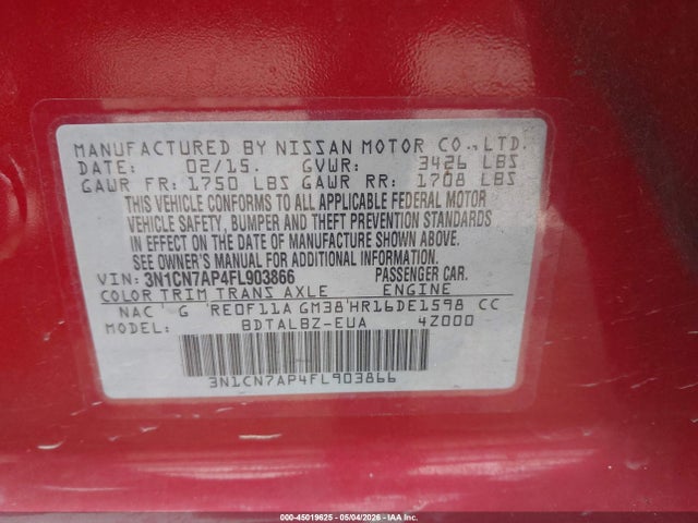 Nissan Versa 1.6 Sv