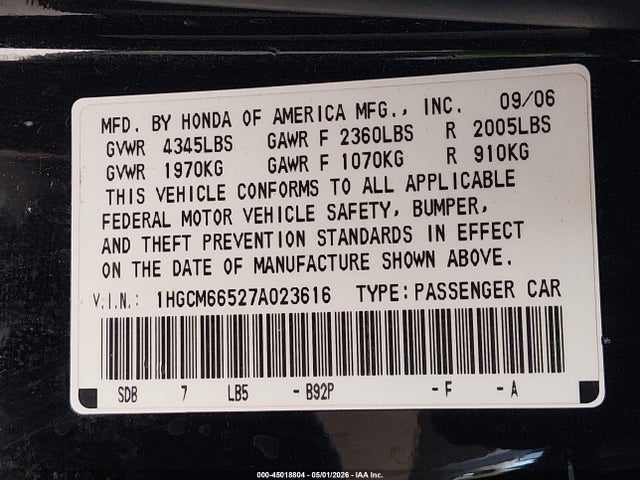 Honda Accord 3.0 Ex