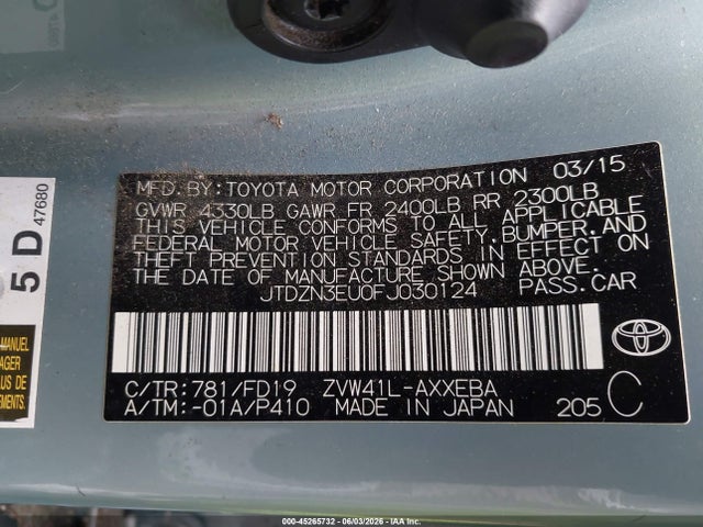 Toyota Prius v Three
