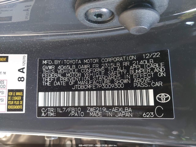 Toyota Corolla Hybrid Le