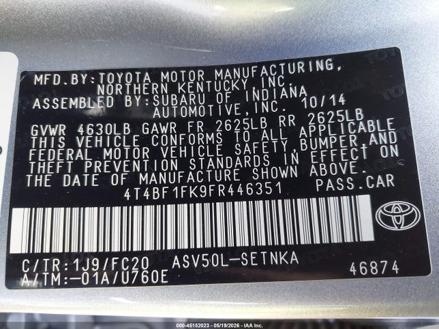 Toyota Camry Le