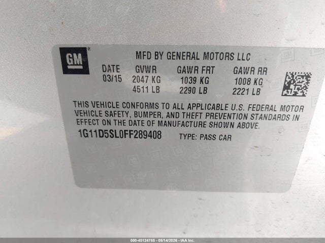 Chevrolet Malibu 2lt