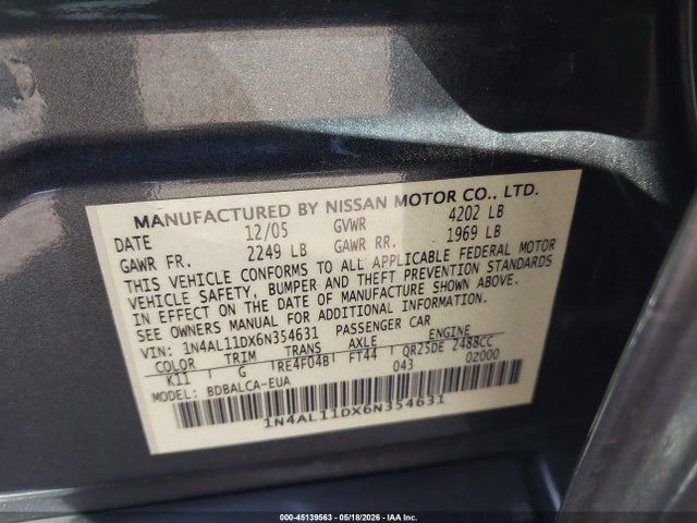 Nissan Altima 2.5 S