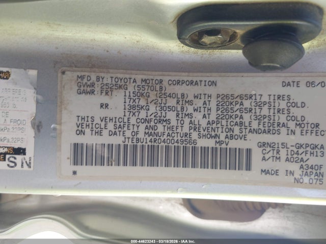 Toyota 4Runner Sr5 Sport V6