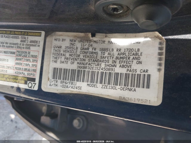 Toyota Corolla Le