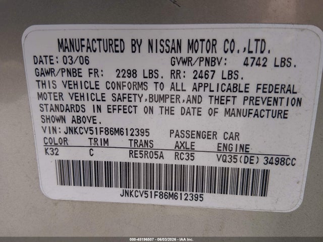 INFINITI G35x