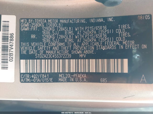 Toyota Sienna Le